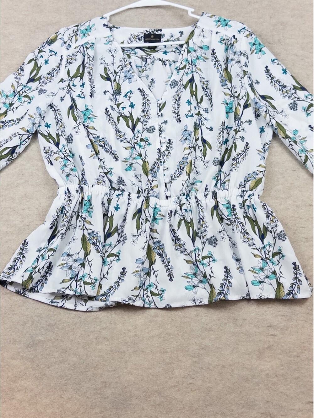 Worthington Women's Floral Print Blouse Size Large